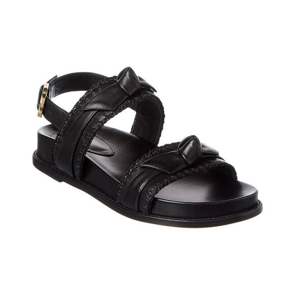 Alexandre Birman Regina Sport Leather Sandal Black